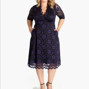 Black & purple lace dress.